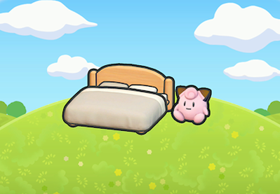 Bed with a plush
