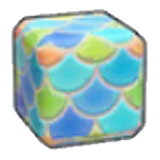 Colorful fish-scale tiling