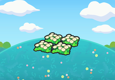 Fluffy flower bed