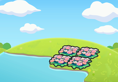 Hydrated flower bed