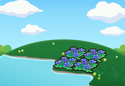 Hydrated graceful flower bed