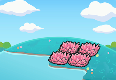 Hydrated pink tall grass