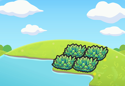 Hydrated tall grass