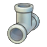 Iron pipe (upward T)