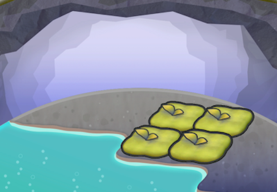 Mossy hot spring