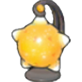 Orange meteor lamp