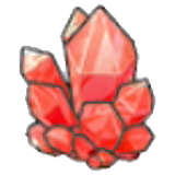 Red crystal cluster