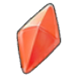 Red crystal fragment