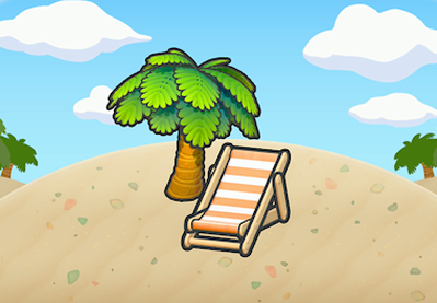 Shaded beach