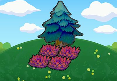 Tree-shaded red tall grass