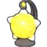 Yellow meteor lamp